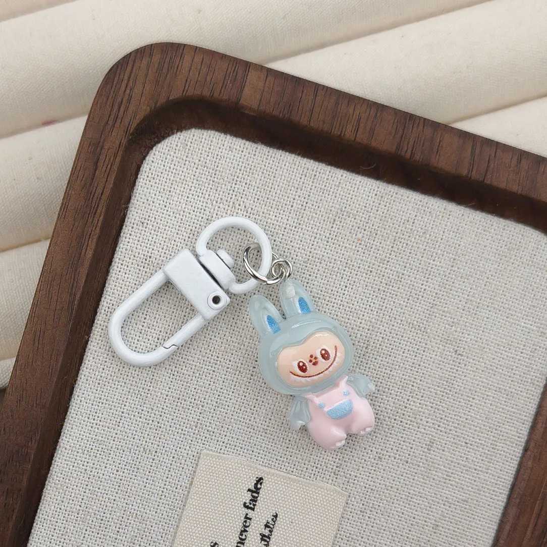 3 pieces of creative cute jelly set Labubu womens keychain pendant car keychain jewelry gift decoration accessories W250402