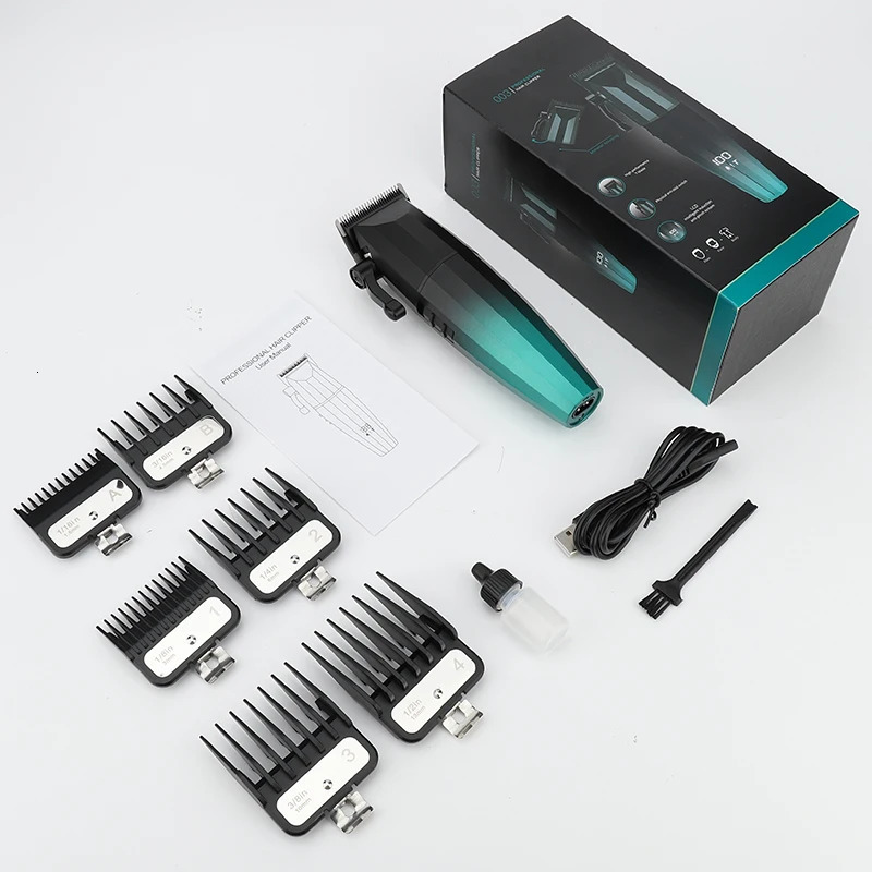 Original Barber Professional Electric Hair Trimmer For Men Rechargeable Beard Hair Clipper with 9000RPM Motor Haircut 251030