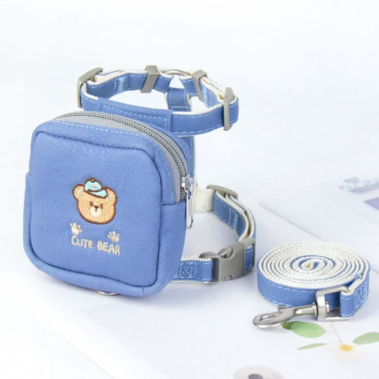 Cat backpack towing rope, small dog harness, outdoor dog walking vest, special adjustable rope, break free from dog chains