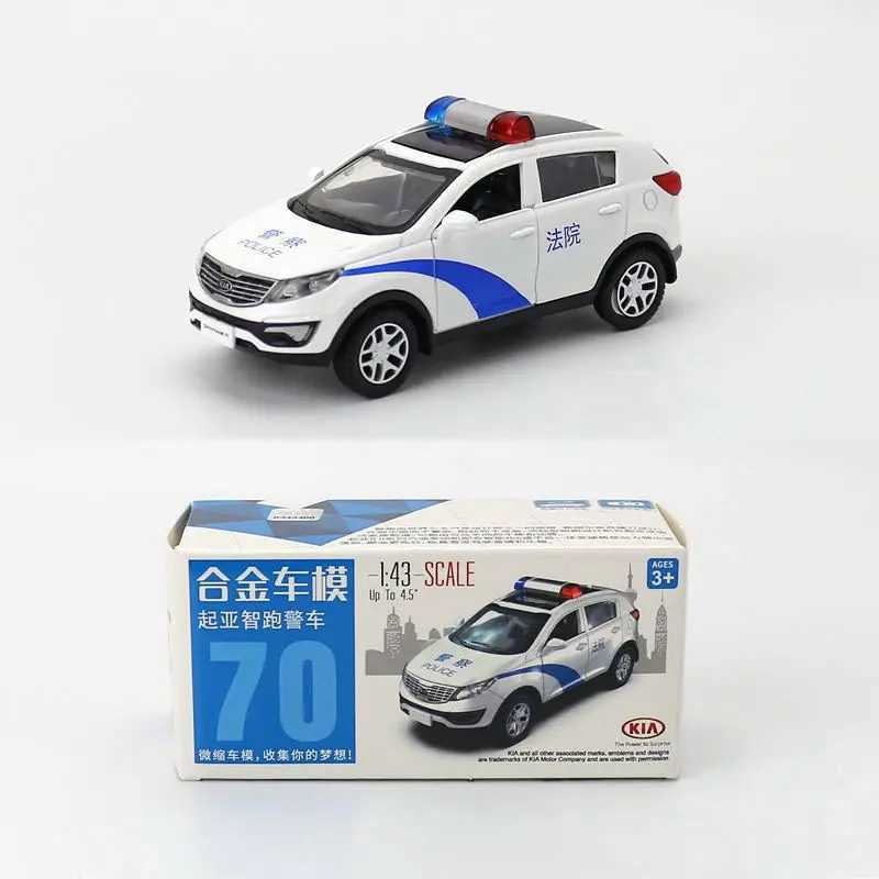 Caipo 1 39 pulls back the Kia Sportage R police car alloy die-casting metal model for collection gifts and decoration Free shipping