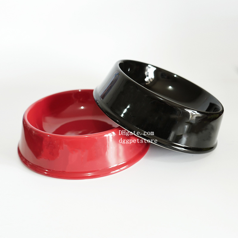 Designer Pets Bowls, Melamine Plastic Dog Food Water Bowl with Classic Letter Pattern, 18 OZ Pet Feeder Bowls for Medium Small Dog, Cat, Puppy, Feeding, Drinking Red J02