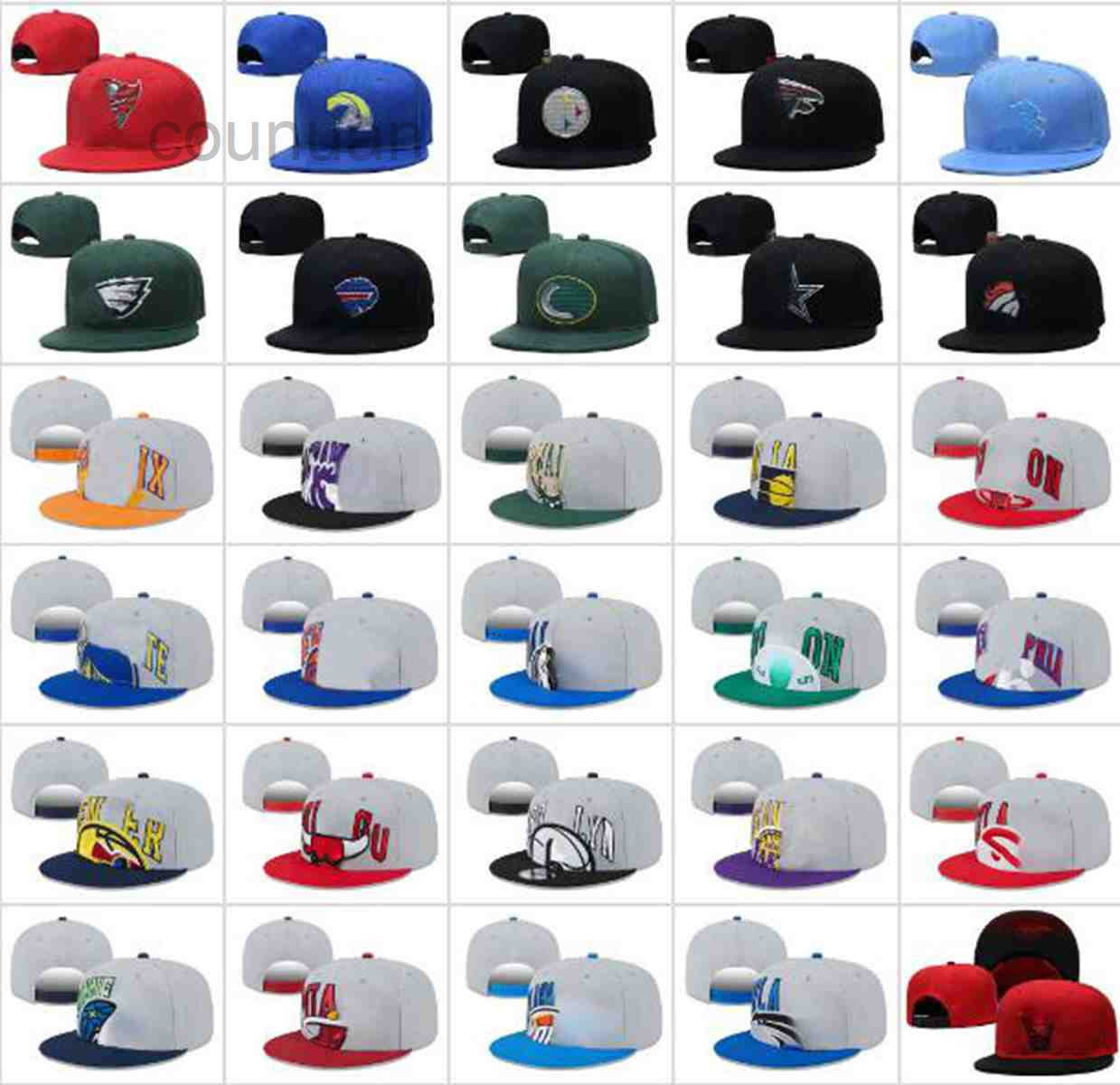 Designer Top quality unisex Basketball Snapback Baseball Snapbacks hats All Teams for Mens Embroidery Football sun Mesh flex Beanies Hat Hip Hop Sports cap Mix Order