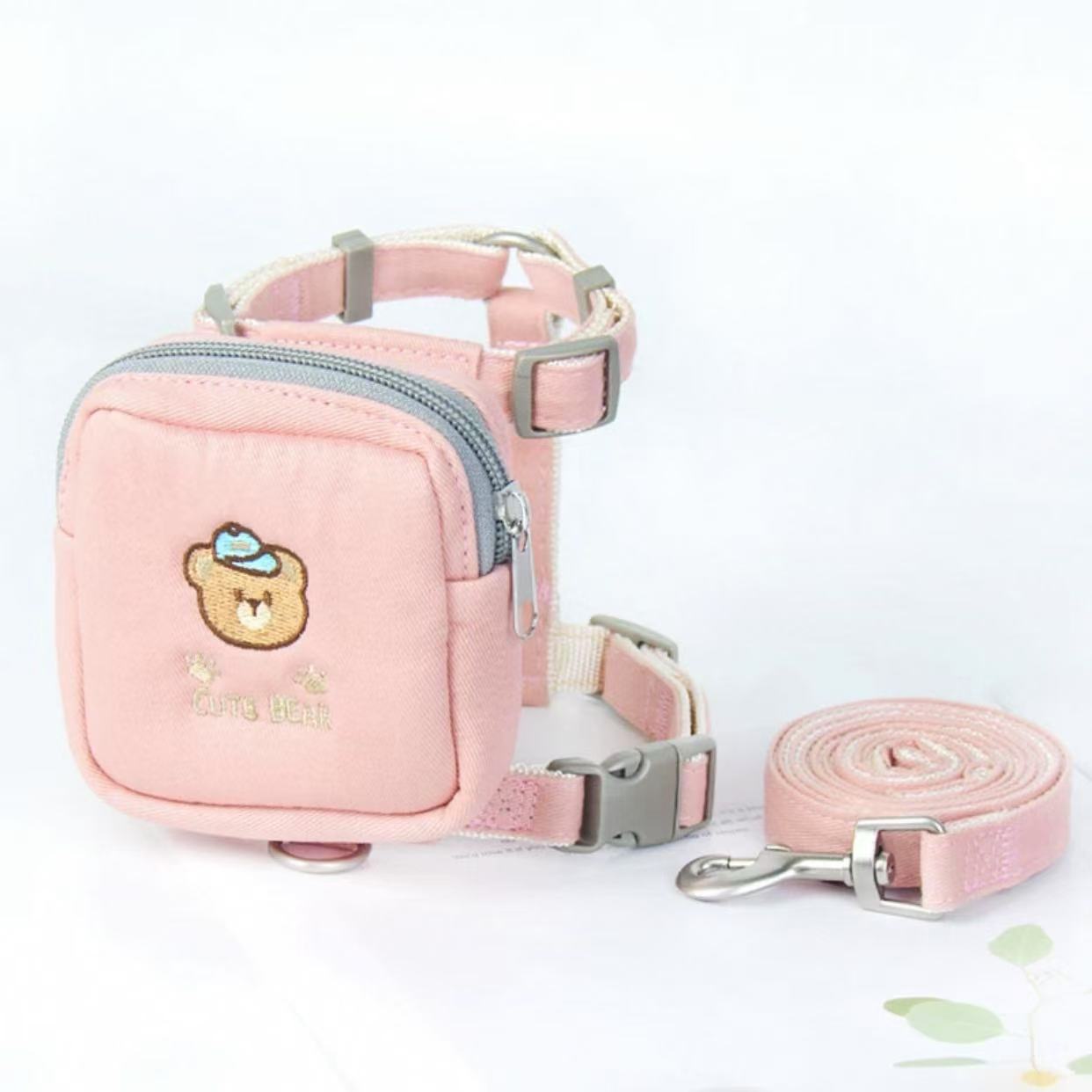 Cat backpack towing rope, small dog harness, outdoor dog walking vest, special adjustable rope, break free from dog chains