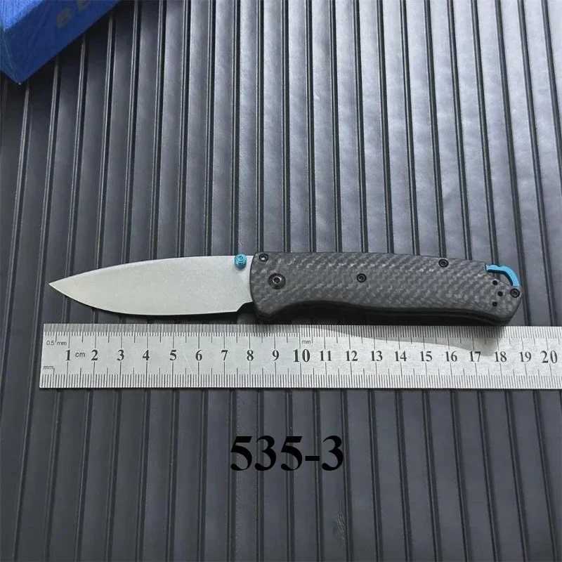 Hot selling BM 535-3/533-3 Mini Pocket Folding Knife Carbon Fiber Handle S90V Blade Outdoor Hiking Camping War Portable EDC ToolW250402