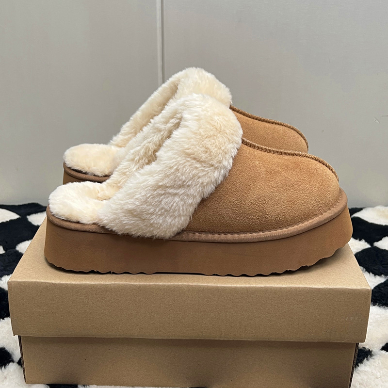 MEOD Slippers Designer Shoes Platform Slides Snow Boots Designer Womens Ultra Mini Chestnut Fluffy Genuine Leather Women Slider Best Quality Fast Ship