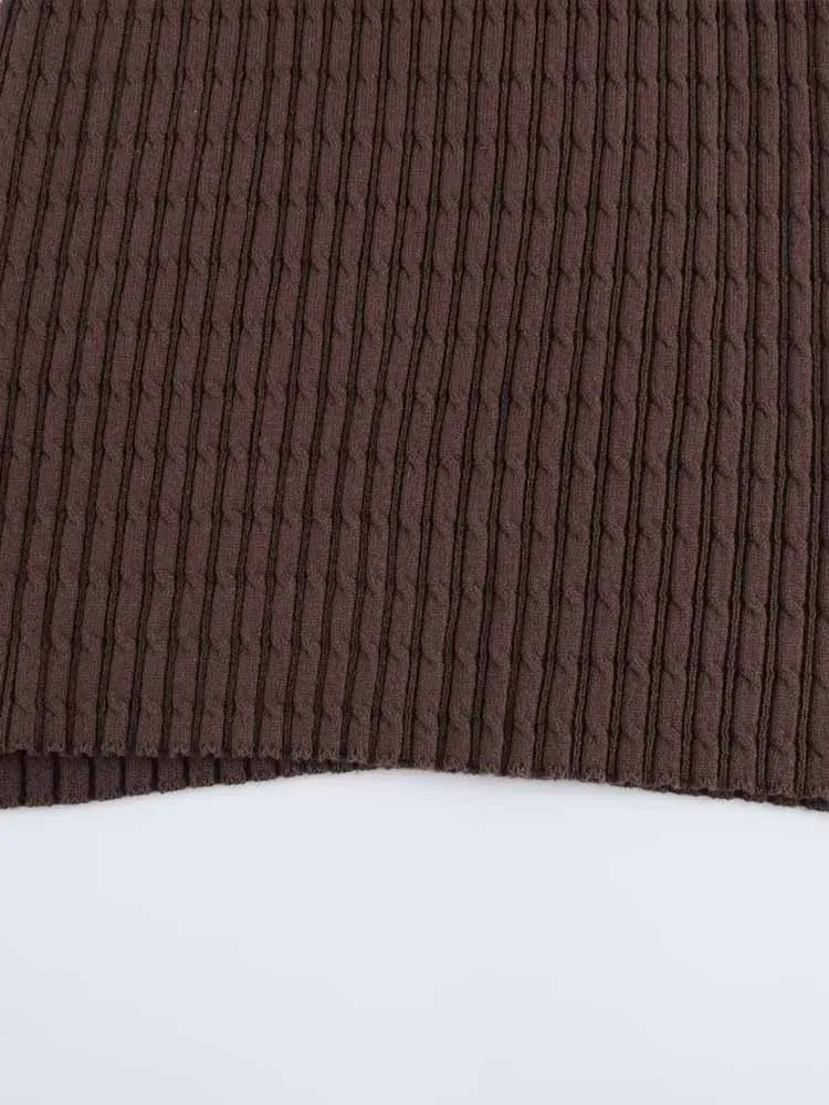 Spring womens clothing European and American style French eight stripe knitted lapel mini dress 250402m