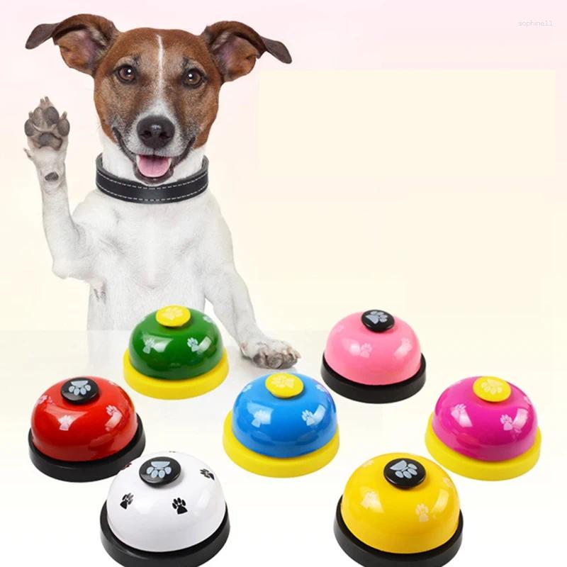 Update Pet Call Bell Toy Dog Training Called Metal Dinner Ring For Cat Puppy Toys Interactive Eating Food Feeder