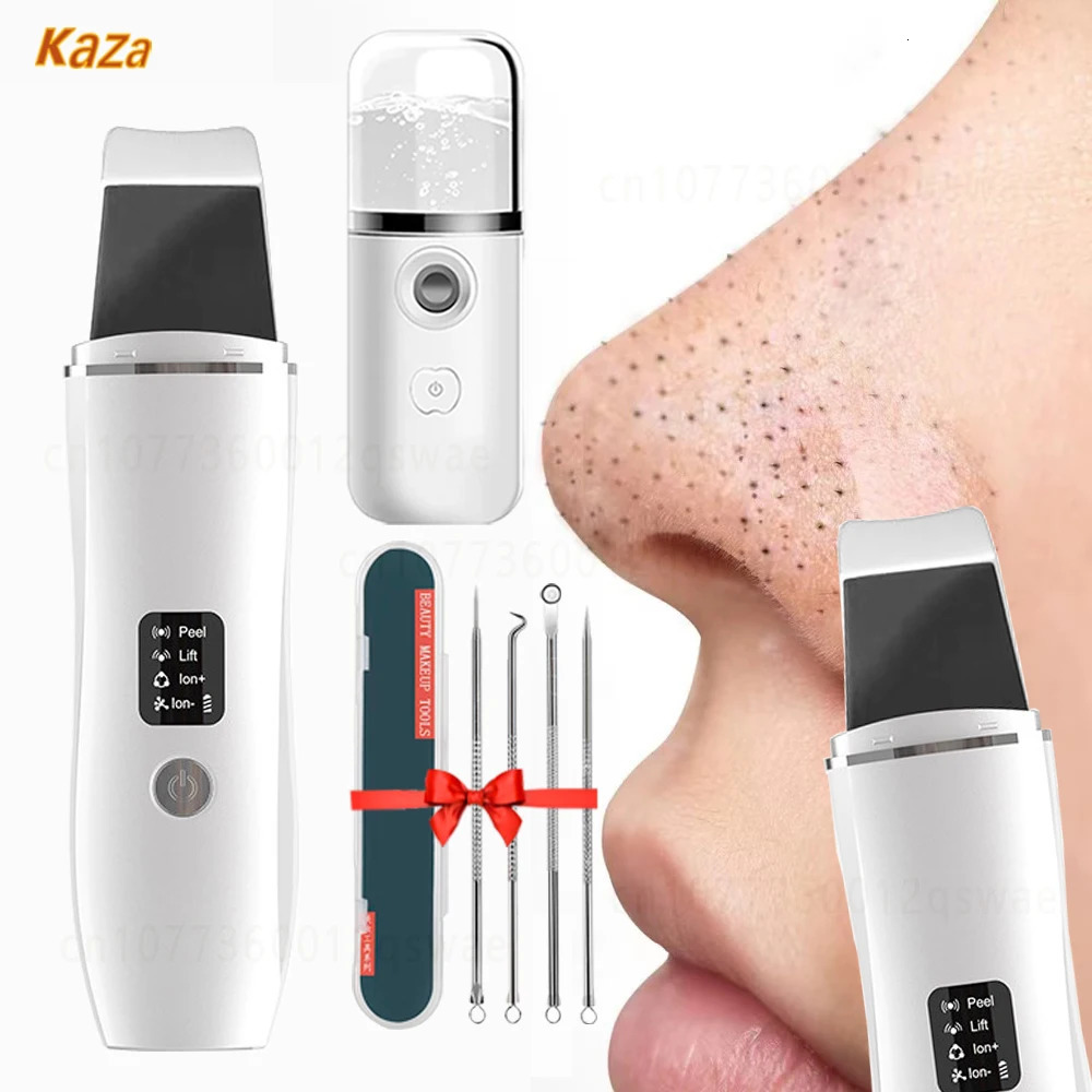 Ultrasonic Skin Scrubber Facial Deep Cleansing Blackhead Ultrasonic Cleansing Cavitation Peeling Shovel Skin Scrubber 251030