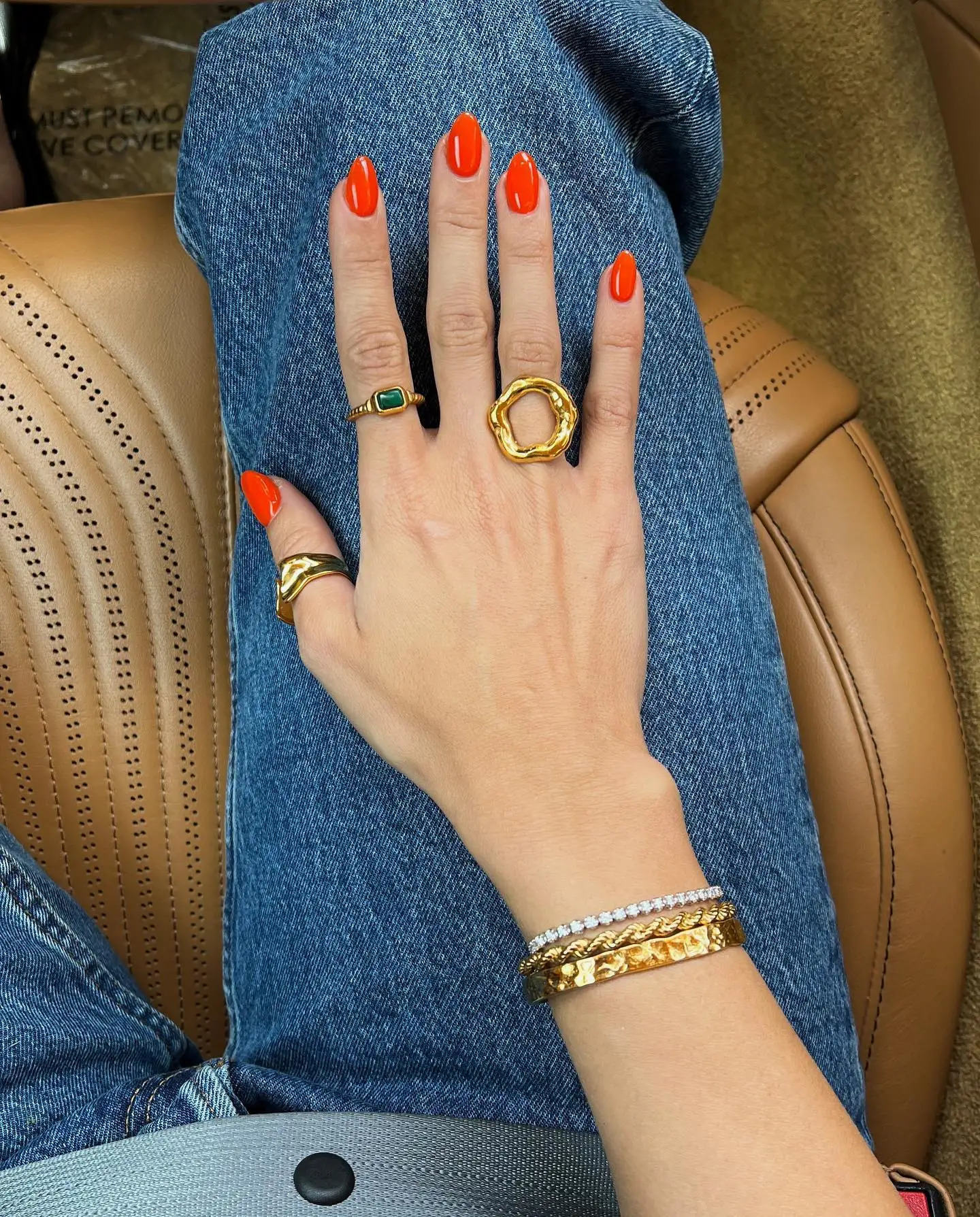 Uworld Top Quality Geometric Wide Stainless Steel Ring 18K Gold Color Waterproof Fashion Minimalist Statement Charm Jewelry Wome 251031