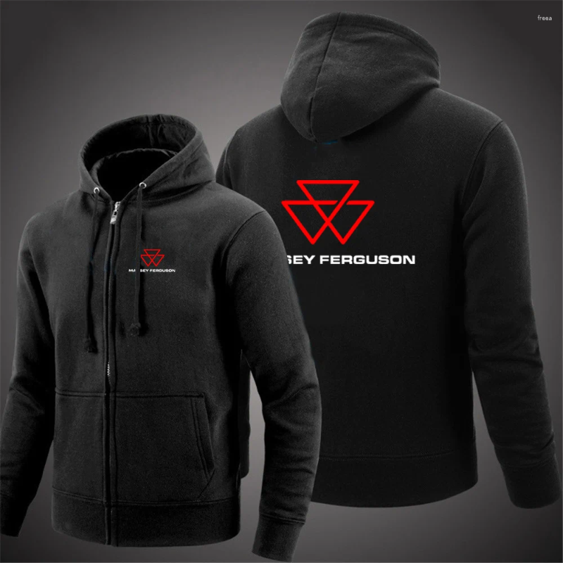 Men's Hoodies Massey Ferguson 2025 Spring Autumn Solid Color Zipper Pullover Sweater Warm Long-sleeved Comfortable Versatile Caot