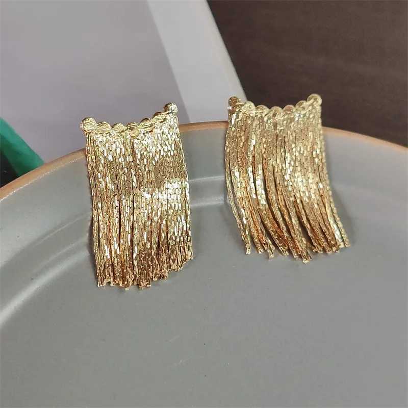 Elegant tassel earrings light luxury niche design high-end chain earrings exquisite female accessories Y250401