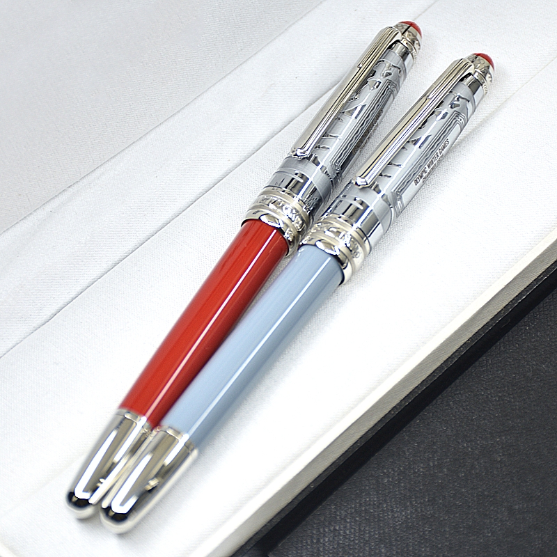 Special Edition Heritage Chamonix 1924 Rollerball Pen Ballpoint Pen Blue & Red Resin Office School Writing Fountain Pens With Serial Number