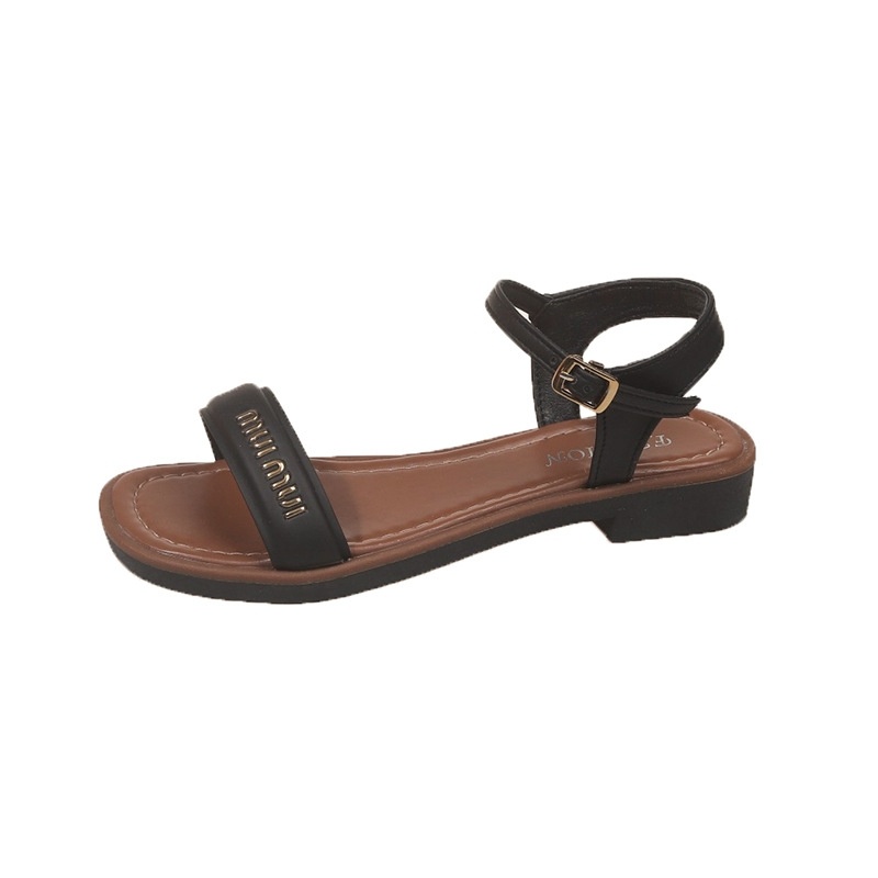 free shipping sandals designers for womens ladies 2025 new flat bottomed straight strap breathable fashion casual versatile outerwear size 35-41 for d