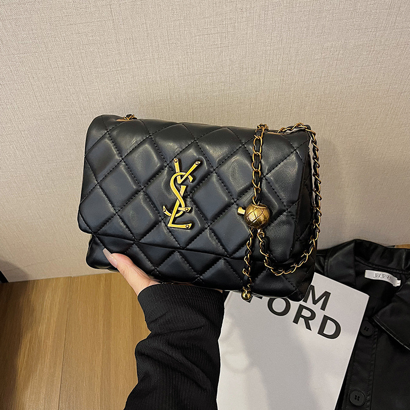 Free shipping premium bag women's new diamond chain fashion shoulder bag crossbody bag 2025