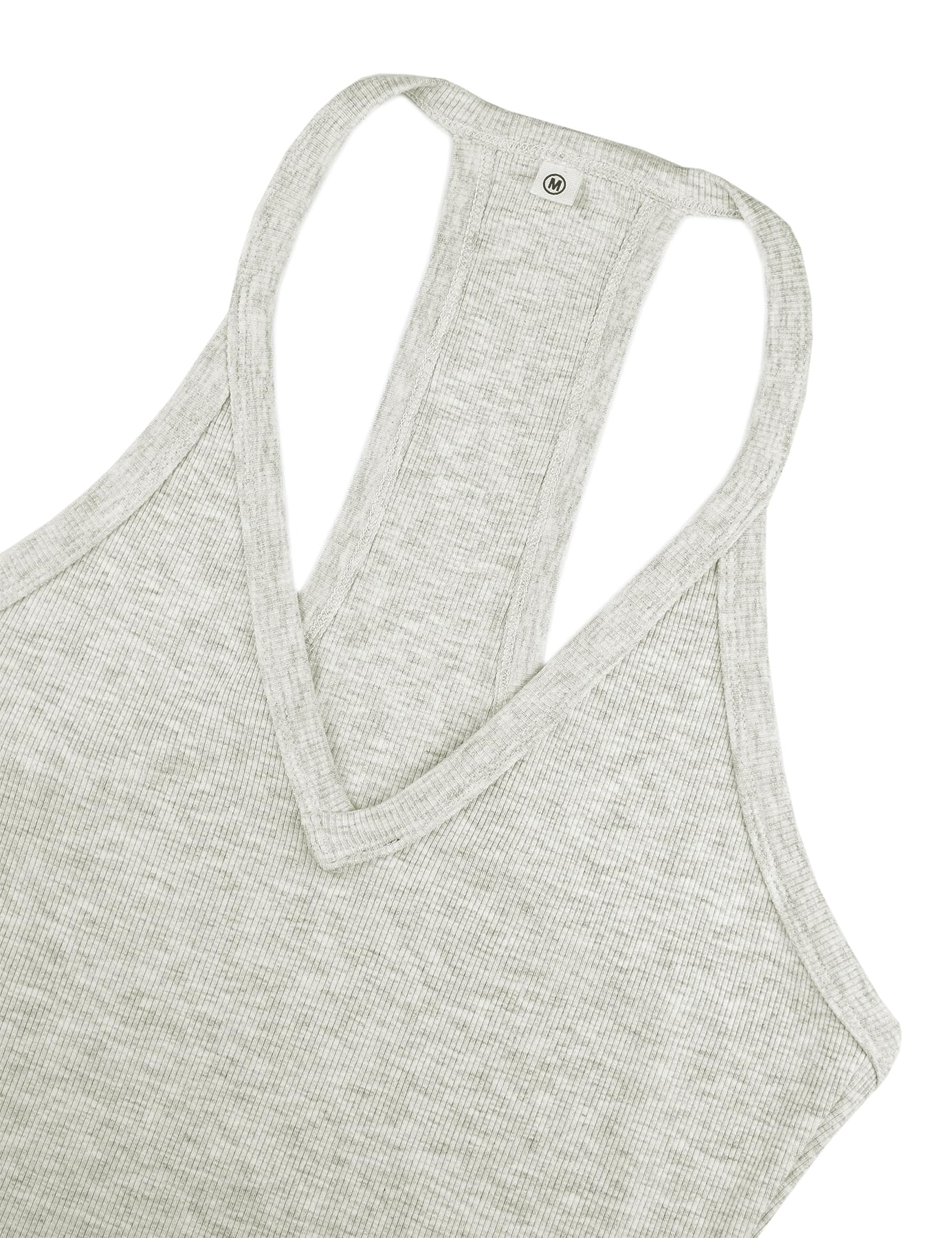 Workout Tops for Women Racerback Basic Tank Summer 2024 Camisole V Neck Slim Fit Ribbed Sleeveless