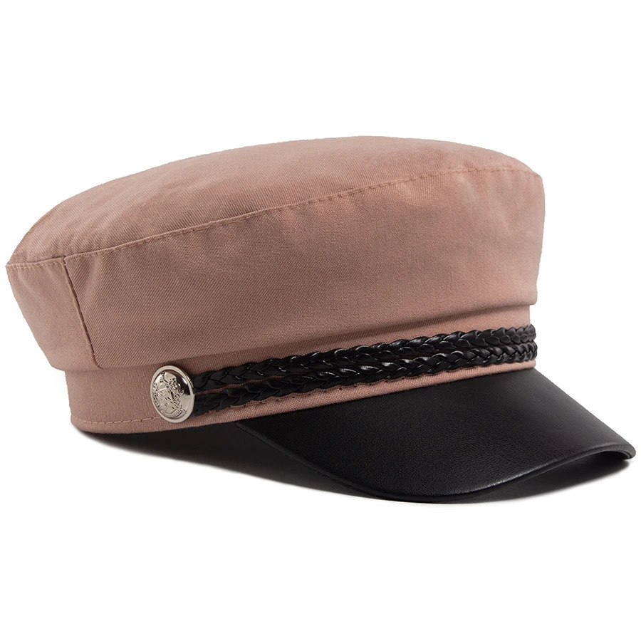 Womens Flat Cap PU Leather Brim Beret Soft Cloth Autumn Summer Visor Hat For Female Fashion sboy Caps Ladies Girls 251031