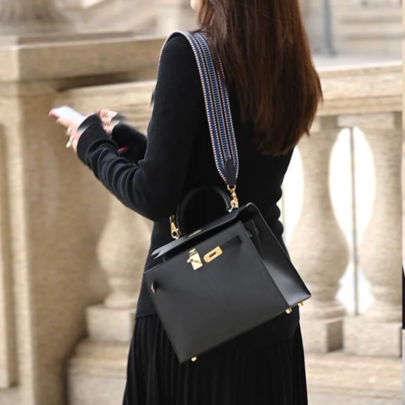 5cm Wide Swift Cowhide Canvas Bag Strap Versatile Style Suitable For Bag Shoulder Strap Crossbody Strap DIY 251030