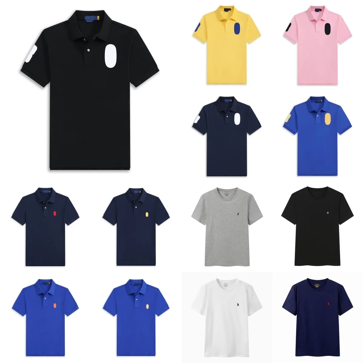 Mens t shirt brand mens Tees Designer tops Paul tshirts Big horse America Embroidery womens letters T-shirts printing summer casual short sleeve