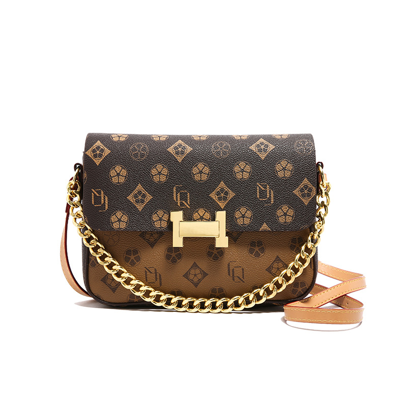 Free shipping fashion bag Women's new fashion crossbody bag printed single shoulder small square bag 2025