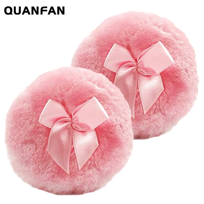 Talcum Sparkg Powder Round Bow Baby Long Heat Rash Powder Puff Long Hair Plush Beauty Sponge 230602