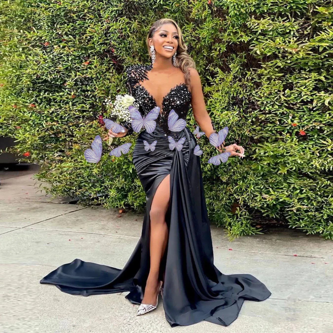 Dubai Evening Dresses Beads Crystals Luxury Long Sleeves Muslim Prom Dresses Prom Pageant Gowns Vestidos Plus Size Customized