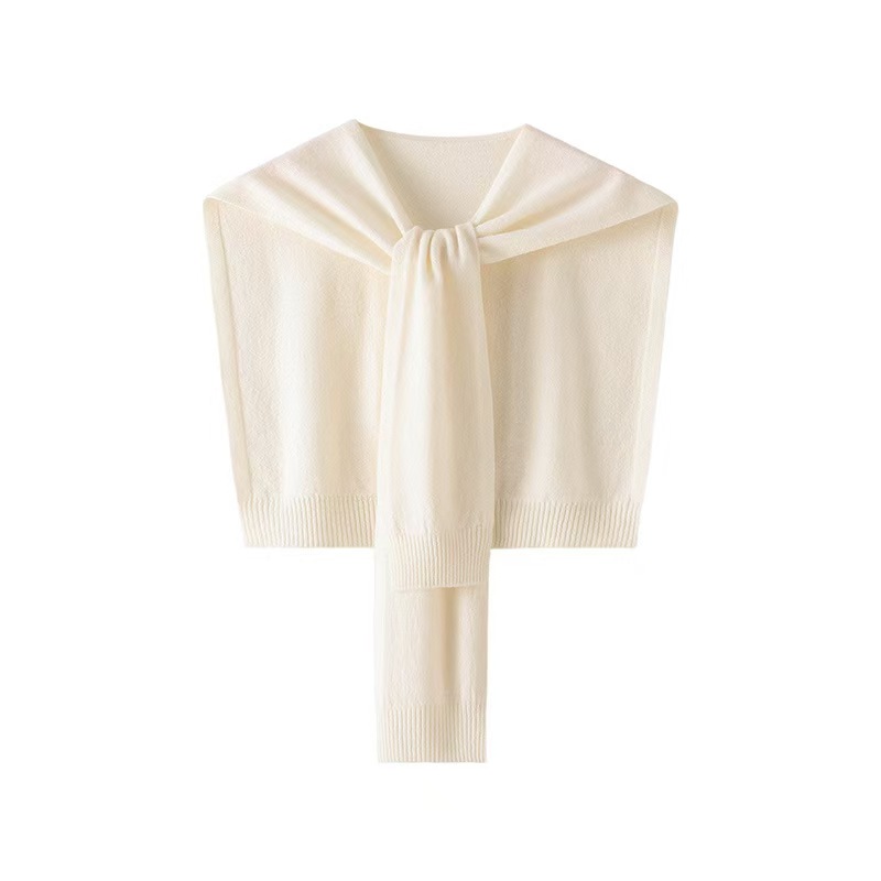 K278 100 wool shawl with shirt for air-conditioned room neck protection decorative scarf fashion knotted knitted shoulder