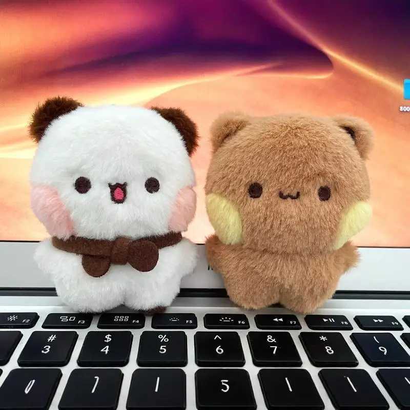 Original New Panda Bubu and Yier Plush Pendant Doll Cute Cartoon Panda Bear Pendant Couple Gift Keychain Backpack W250402