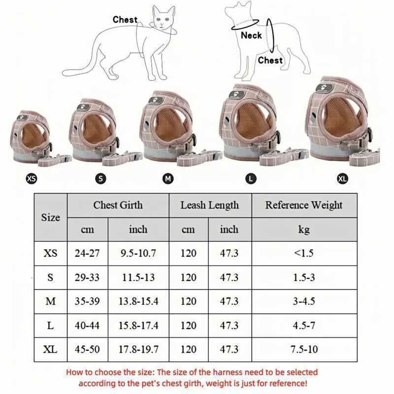 Dog Harness Leash Set Adjustable Reflective Cat Kitten Vest Small Medium Puppy Collar Supplies Pet Best Seller