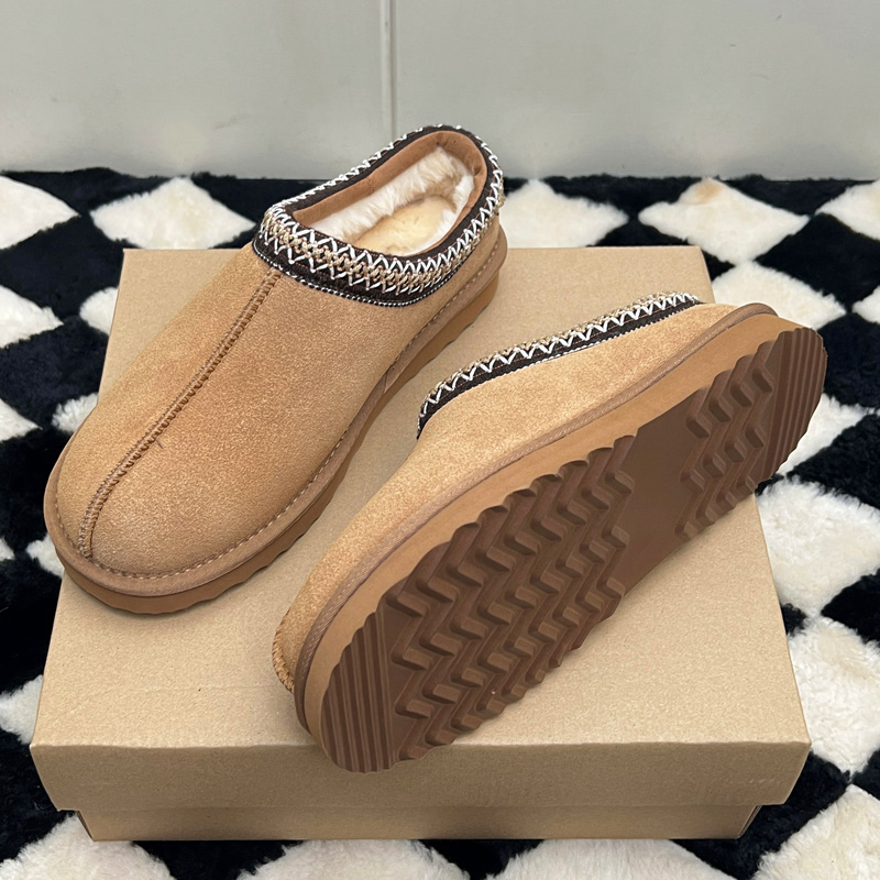 MEOD Slippers Designer Shoes Flat Heel Slides Snow Boots Designer Womens Platform Tazz Scuffs Ultra Mini Chestnut Wool Slides Fluffy Leather Women Sli