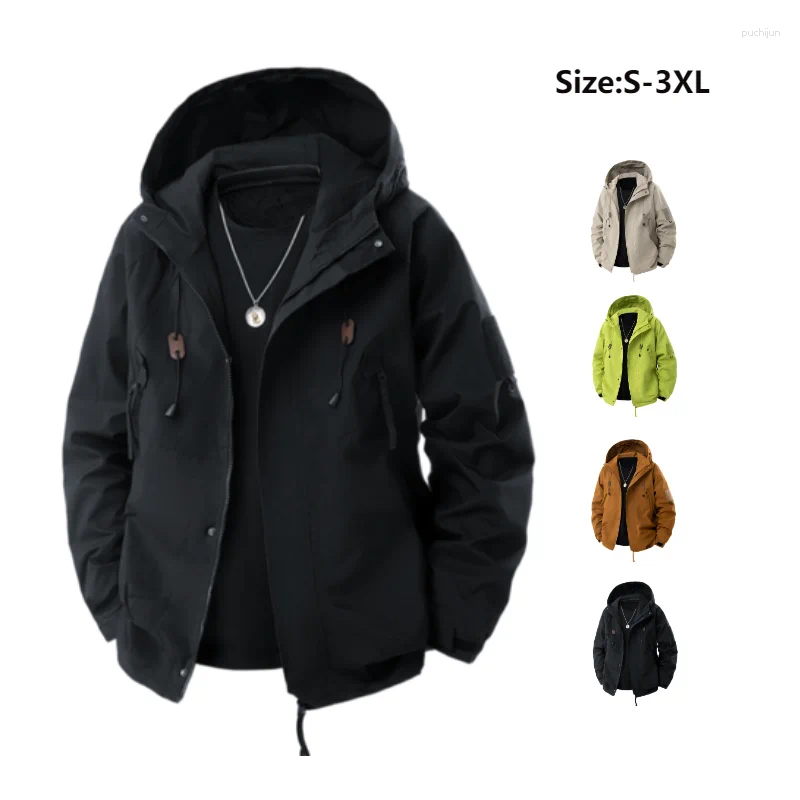 Men Jacket Summer Coats Male Fishing Windbreaker Jacket Man Camping Clothing Hot Day Waterproof Trip Outerwear Adult Coat Comfortable Solid Color Men 