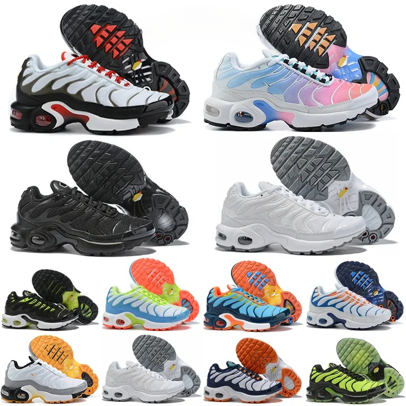 TN Kids Running Shoes tn enfant Breathable Soft Sports Chaussures Boys Girls Tns Plus Sneakers Youth requin Trainers Size 28-35