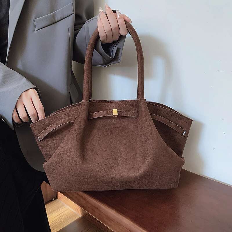 2025 New vintage abrasive leather women's handbag Fashion tote bag High quality solid color shoulder bag