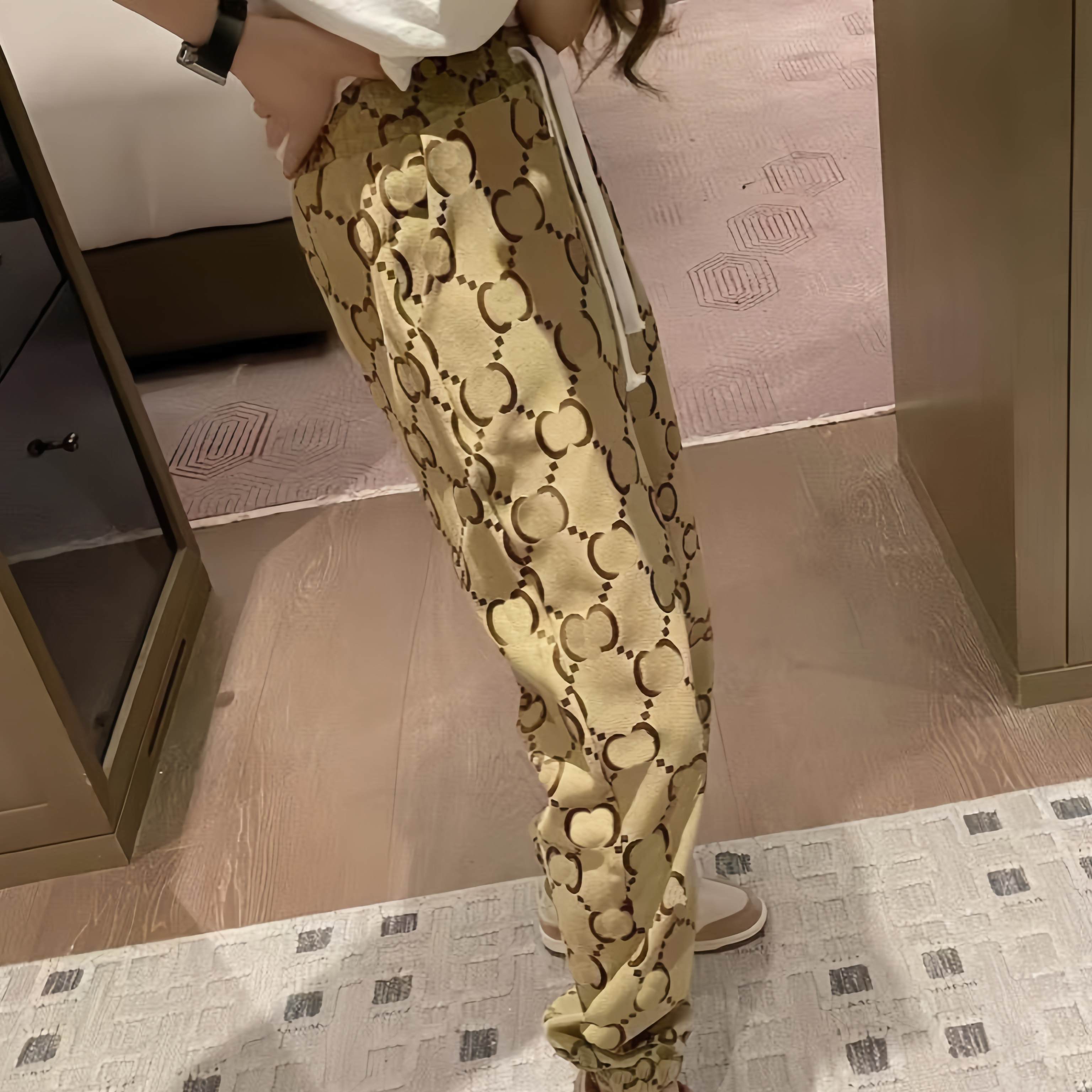 high quality clothing womens pants non denim designer pants full print classic 25 new womens pants casual luxury sports pants jacquard g pants unisex