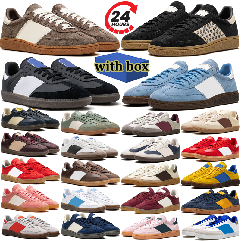 with box designer shoes for men women sambaaasneakers black white gum pink mens outdoor trainers shoes