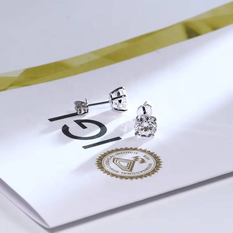 14Kt White Gold Lab Grown Diamond Earrings Studs with IGI Certificate1ctw Lab Diamond Earrings for Wedding Engagement