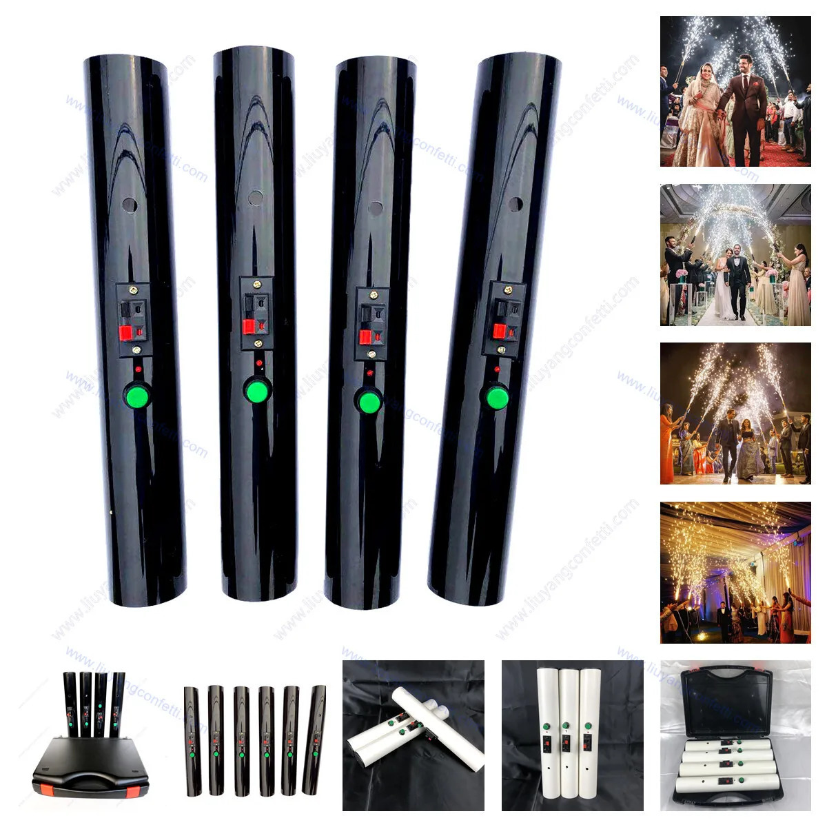 4pcs Hand Held Cold Fountain Wedding Machine Hand Hold Sparkler Shooter Marriage Bride Couple Entry Spark First Dance Dj Groom 251025