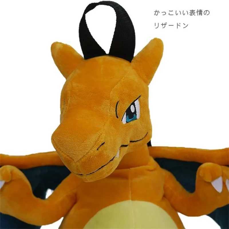 Cute Pocket Monsters Charizard Backpack Cute Kawaii Stuffed Anime Plush Bag Soft Japanese Style School Bag Role Playing Props Christmas Gift X250402