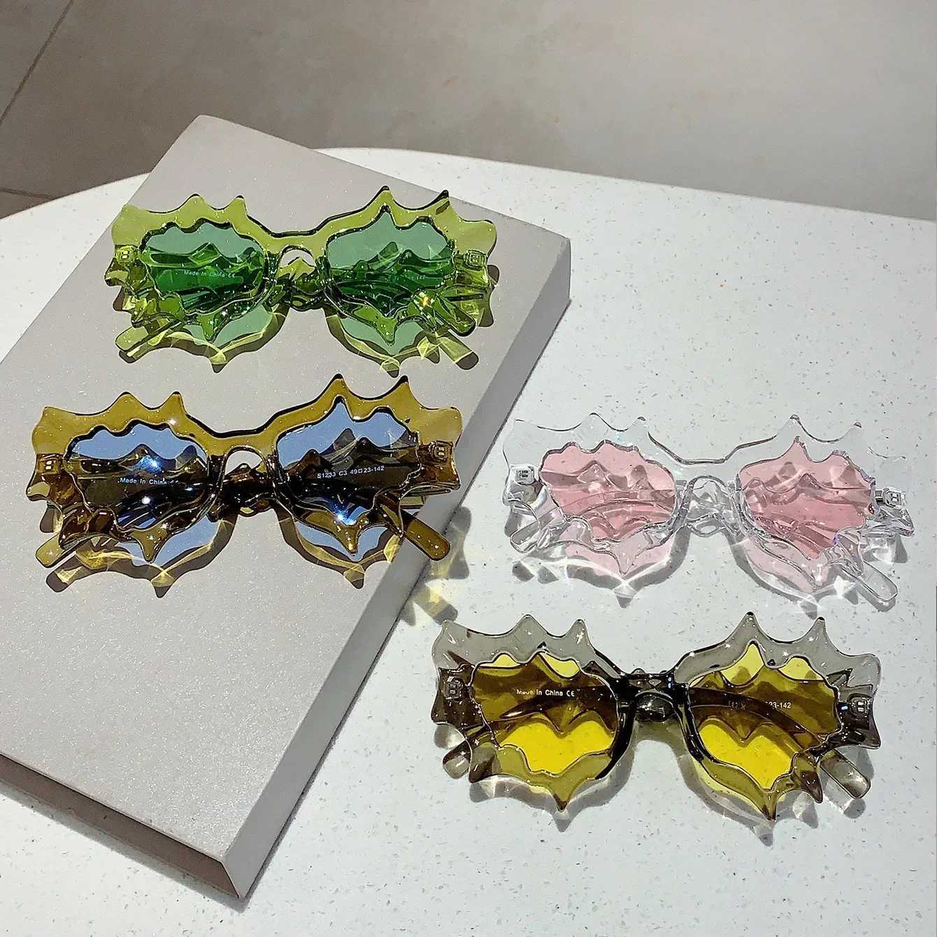 New Y2K Punk Cat Eye Sunglasses Women Men Brand Retro Irregularity Goggle Sun Glasses For Ladies Steampunk Eyewear Shades