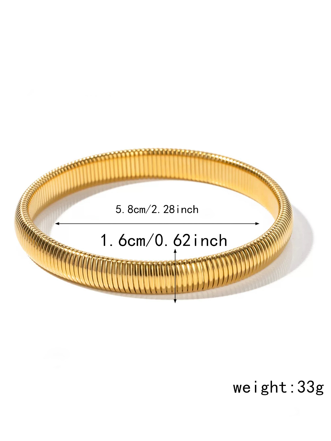 Fashionable 18K Gold-Plated Flex Snake Chain Cuff Bracelet in Durable Stainless Steel Ideal Gift for Her