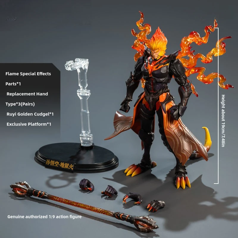 Fondjoy Honor of Kings Sun Wukong Hellfire 1:9 Model Kit Wholesale, Movable Joints Collectible Action Figure for Boys Gift, Anime Collection Ready To 