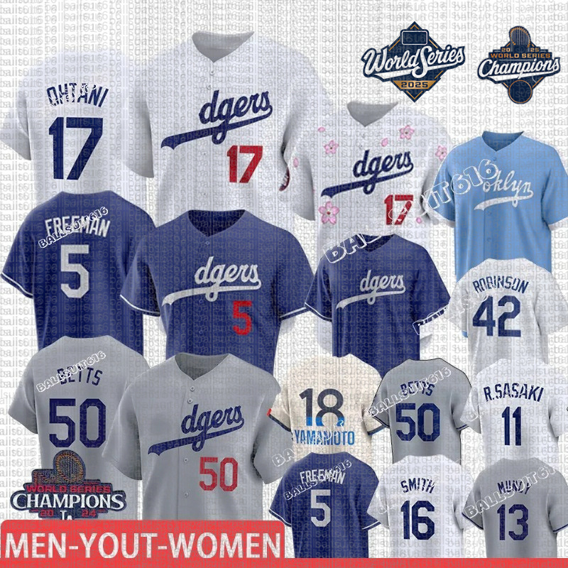 #17 Shohei Ohtani Jersey dodgers Jersey #5 Freddie Freemann Jersey #18 Yoshinobu Yamamoto Jersey 50 Mookie Bettss Walker Buehler Custom Baseball Jerseys
