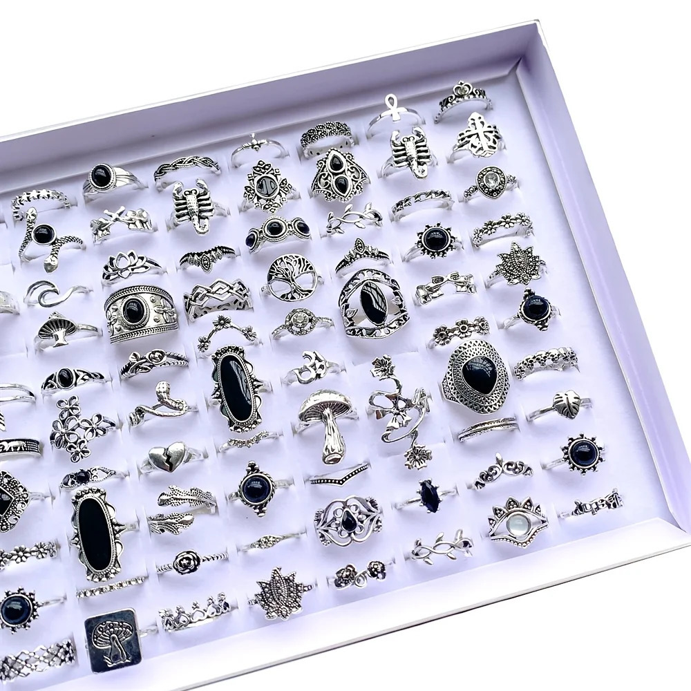 20Pieces Vintage Bohemia Turquoise Rings Set For Women Men Mix Style Geometry Flower n Finger Jewelry Party Gifts 251031