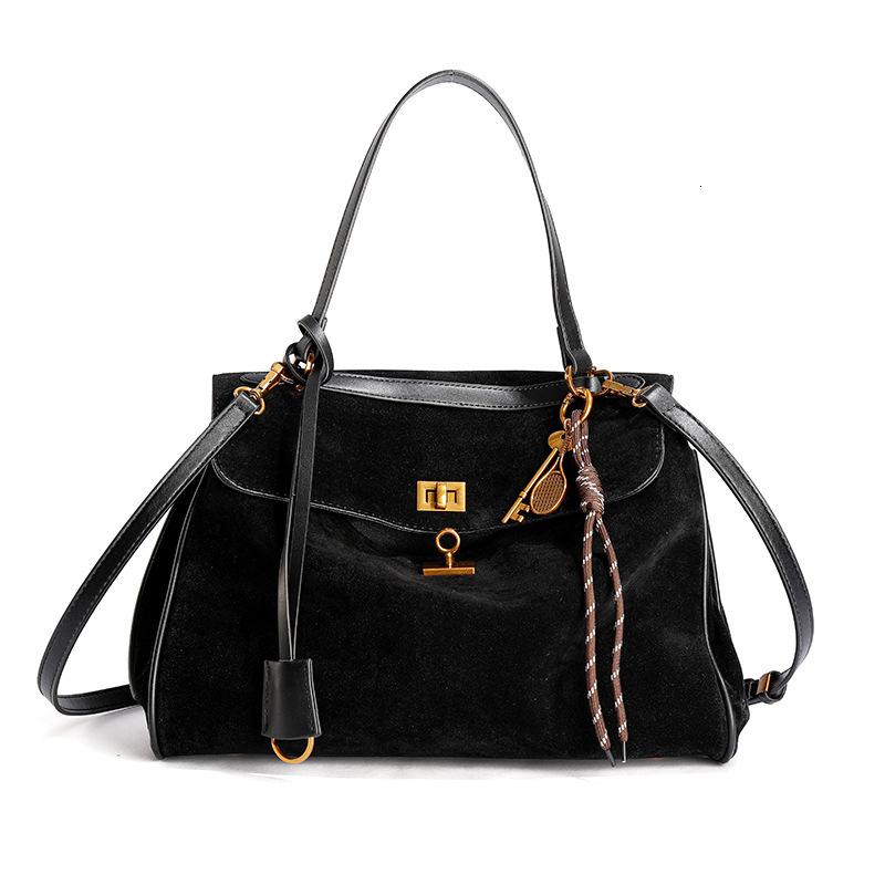 Designer Tote Women's Retro Fashion Suede Handbag Casual Large Capacity Single Shoulder Crossbody Bag