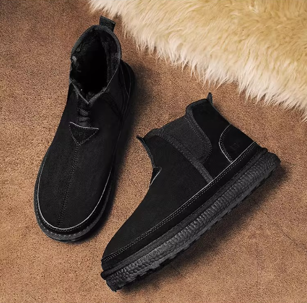 free shipping fashion men's trendy snow boots winter new style design Add fleece for warmth outdoor cotton shoes size 39-44