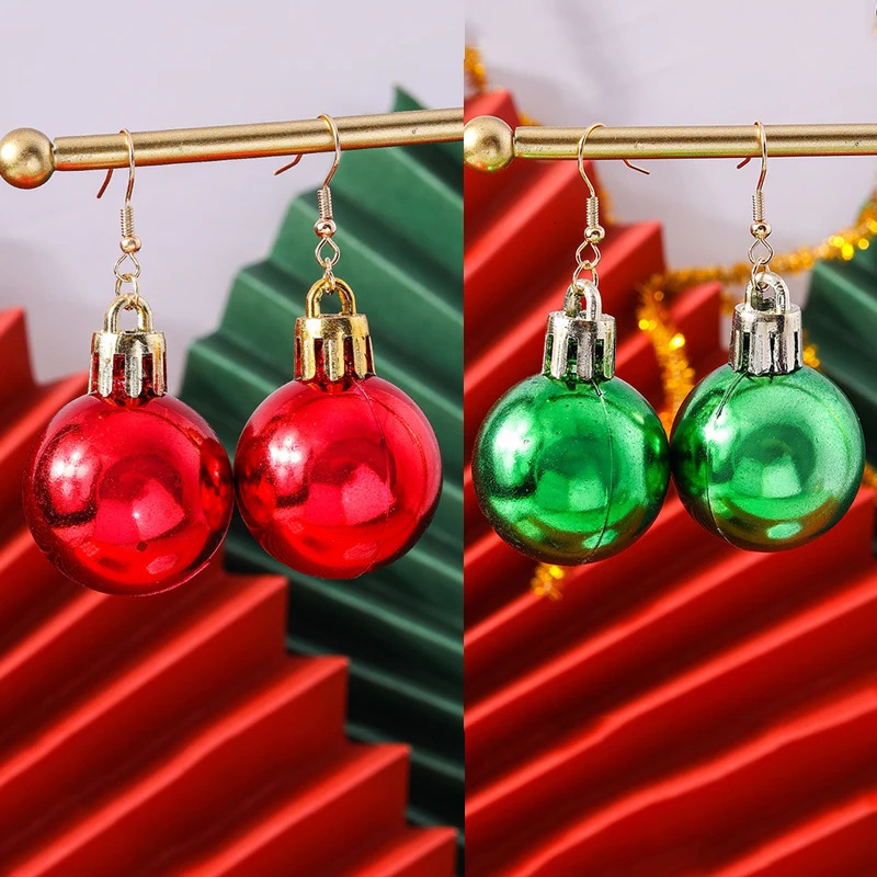 Fashion Christmas Ball Drop Earrings for Women Girls Xmas Dangle Earrings Year Party Festival Jewelry Gifts 251031
