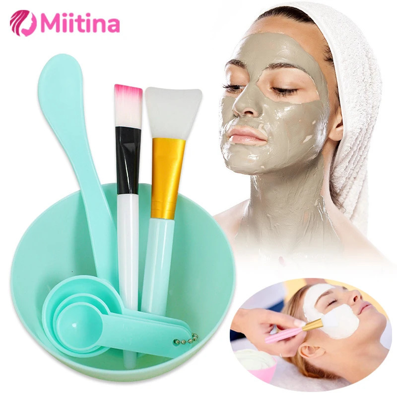 7pcsset Facial Brush Mask Bowl Spoon Set DIY Mixing Skin Care Beauty Tools Cosmetic Supplies Face Skin Care Kit 251030