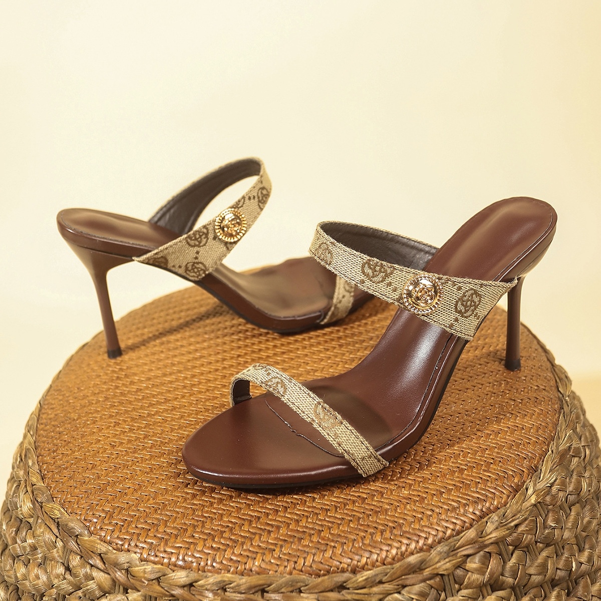 free shipping sandals designers for womnes ladies 2025 New High Heels Fashion Casual Versatile Outerwear Size 34-42 for daily wear