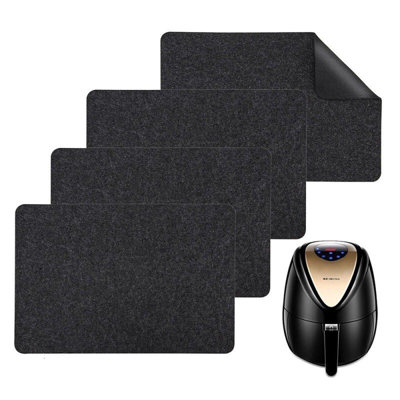 Kitchen Countertop Air Fryer Heat-resistant Mat Silicone Anti Slip Protective Placemats Desktop Coffee Machine Waterproof Pad Fabric