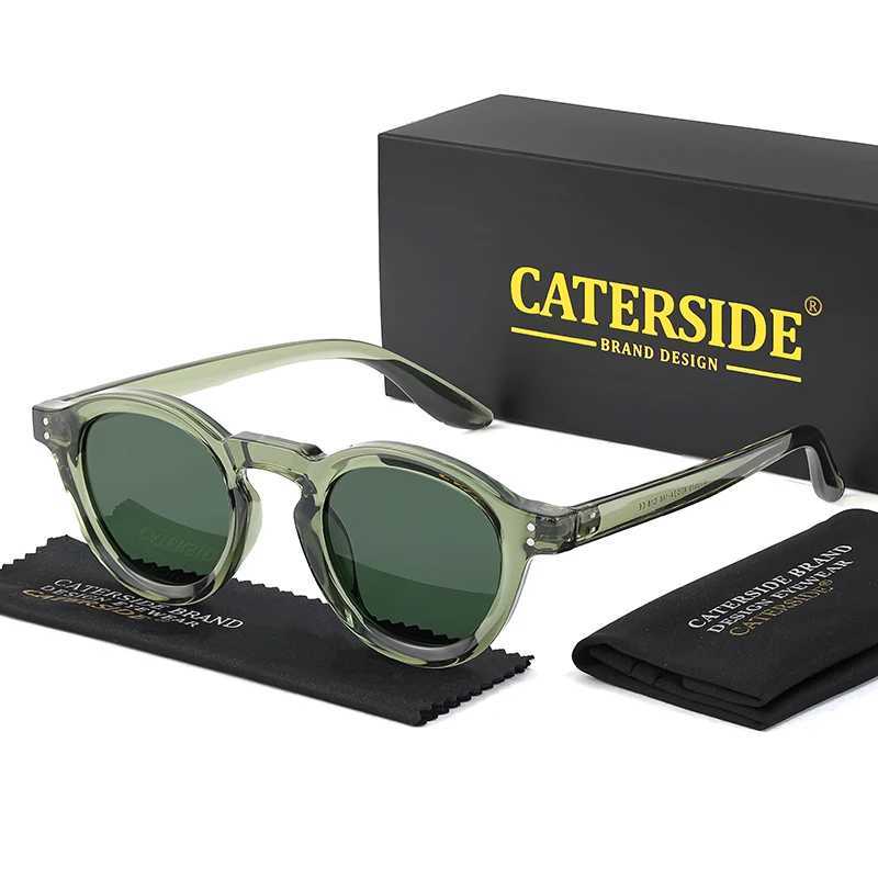 CATERSIDE Round Polarized Sunglasses Men Vintage TR90 Frame High-Quality Sun Glasses for Women Driving Fishing Eyewear UV400 Z250411