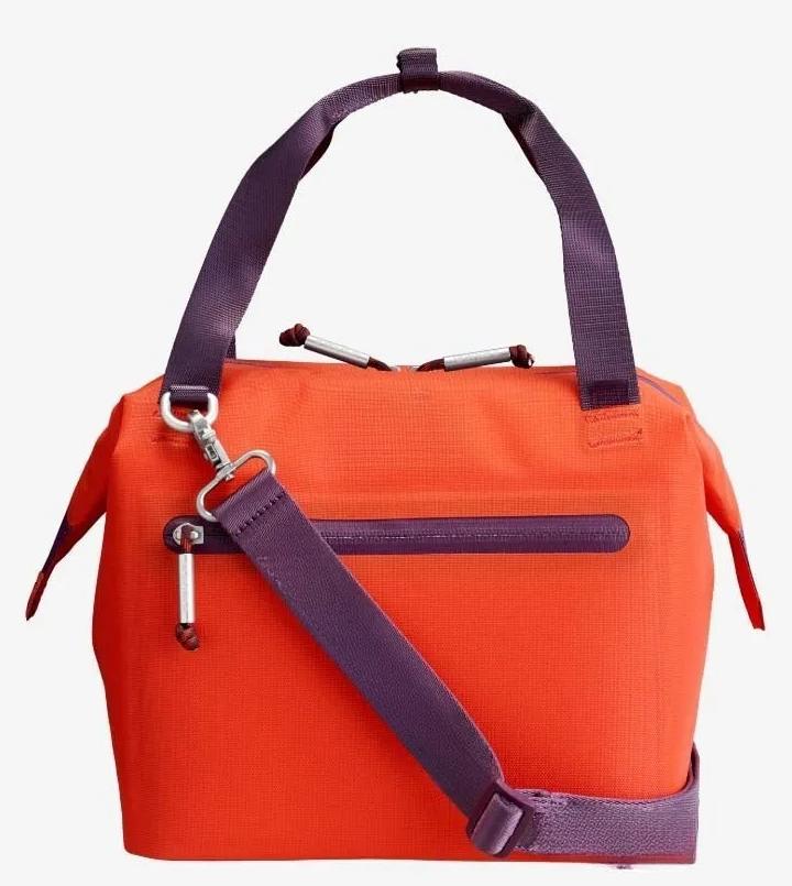 New Fuchsia Black All Day Julienne Mini Soft Lunch Bag Box Recycled Polyester 10 Can 12 Hour Cooler Travel Cooler Bags With Zipper And Cross body Stra